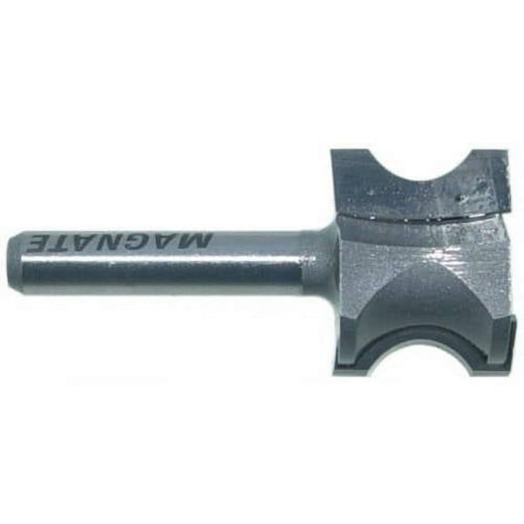 Magnate 1322 Finger Nail Router Bit - 3/8" Bead Height, 1/8" Cutting Depth, 1/4" Shank Diameter, 7/8" Overall Diameter, 1-1/4" Shank Length
