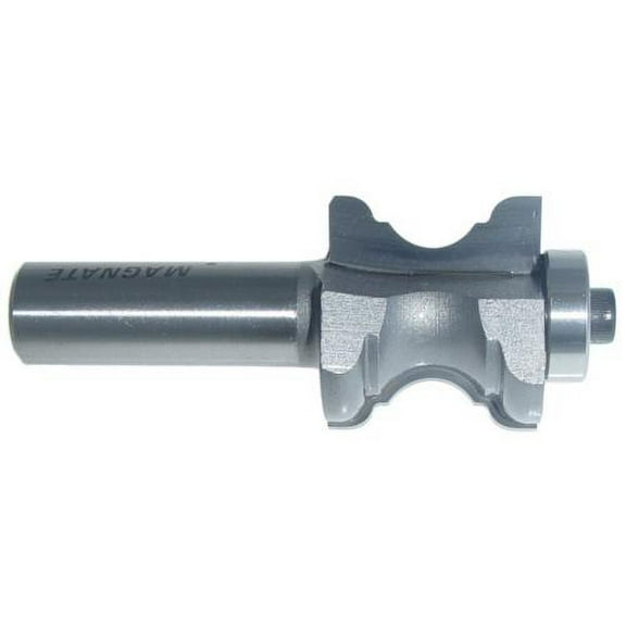 Magnate 1342 Classic Astragal Router Bit - 1" Cutting Length, 1/8" & 1/4" Radius, 1-1/8" Overall Diameter, BR-05 Bearing