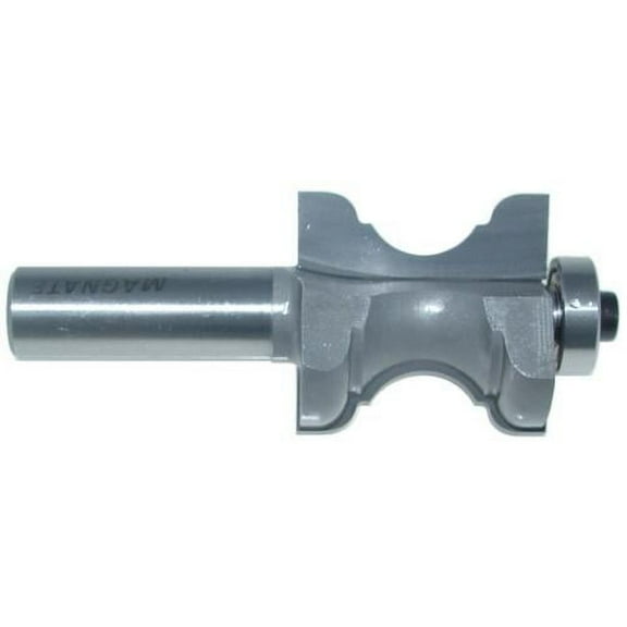 Magnate 1343 Classic Astragal Router Bit - 1-3/16" Cutting Length, 5/32" & 5/16" Radius, 1-1/4" Overall Diameter, BR-05 Bearing