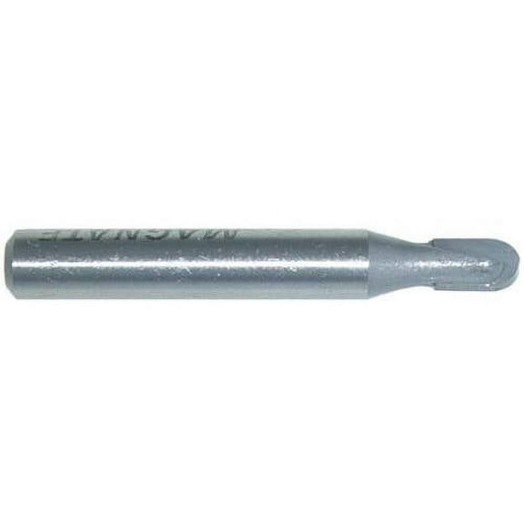 Magnate 1502 Extra Deep Core Box Carbide Tipped Router Bit 3/16" Cutting Diameter; 1/4" Shank Diameter; 5/16" Cutting Length; 3/32" Radius; 1-1/4" Shank Length; 1 Flute