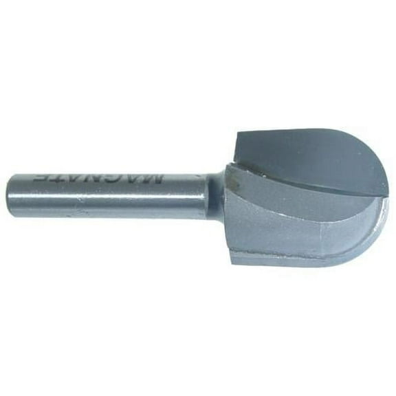 Magnate 1507 Extra Deep Core Box Carbide Tipped Router Bit - 3/4" Cutting Diameter, 3/4" Cutting Length, 3/8" Radius, 1-1/2" Shank Length, 2 Flute
