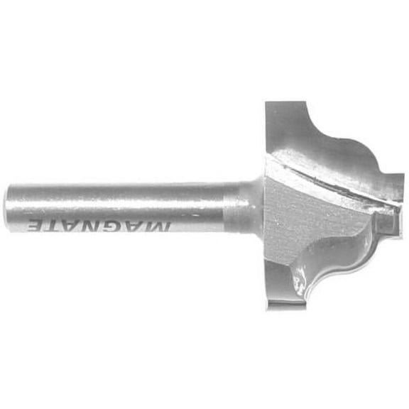 Magnate 1625 Plunge Roman Ogee Router Bit - 1" Cutting Diameter, 9/32" Small Diameter, 21/32" Cutting Height, 5/32" Radius