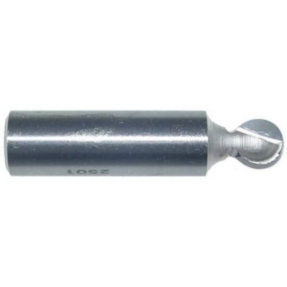 Magnate 2501 Plunge Ball End Carbide Tipped Router Bit 3/8" Cutting Diameter; 3/8" Cutting Length; 1/2" Shank Diameter; 3/16" Radius; 1-1/2" Shank Length; 2 Flute