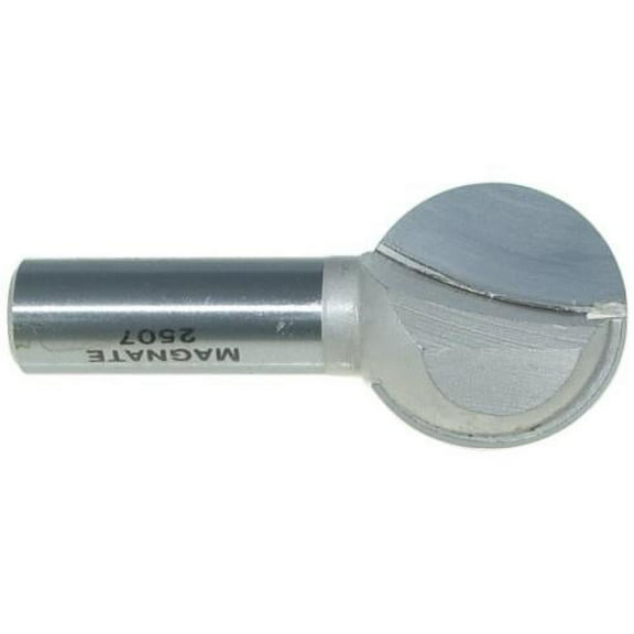 Magnate 2507 Plunge Ball End Carbide Tipped Router Bit - 1-1/8" Cutting Diameter, 1-1/8" Cutting Length, 1/2" Shank Diameter, 9/16" Radius, 1-1/2" Shank Length