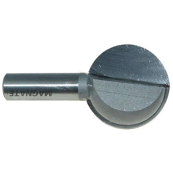 Magnate 2509 Plunge Ball End Carbide Tipped Router Bit - 1-1/2" Cutting Diameter, 1-1/2" Cutting Length, 1/2" Shank Diameter, 3/4" Radius, 1-1/2" Shank Length
