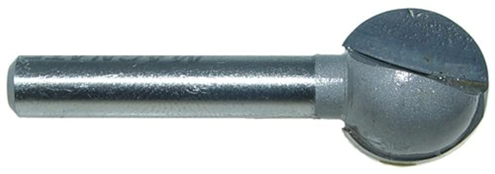 Magnate 2523 Plunge Ball End Carbide Tipped Router Bit — 5/8" Cutting Diameter; 5/8" Cutting Length; 1/4" Shank Diameter; 5/16" Radius; 1-1/4" Shank Length; 2 Flute