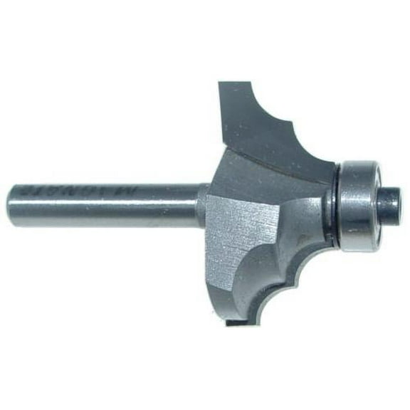 Magnate 3452 Classic Double Round Over Router Bit - 7/32" Radius, 5/8" Cutting Length, 1-3/8" Overall Diameter, 1-1/4" Shank Length, BR-03 Bearing