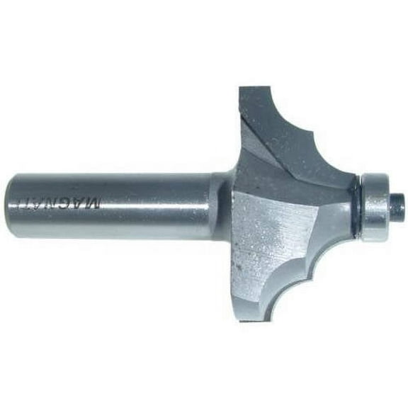 Magnate 3459 Classic Double Round Over Router Bit  3/8" Radius; 1/2" Shank Diameter; 7/8" Cutting Length; 1-1/2" Overall Diameter; 1-1/2" Shank Length