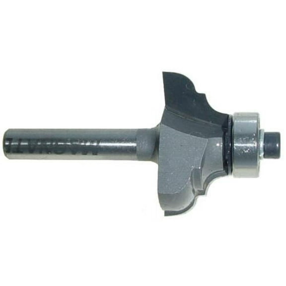 Magnate 3603 Cove & Bead 1/4" Shank Diameter Router Bit - 5/32", 5/32" Radius (Bead, Cove), 1/2" Cutting Height, 1-1/8" Overall Diameter, BR-03 Bearing