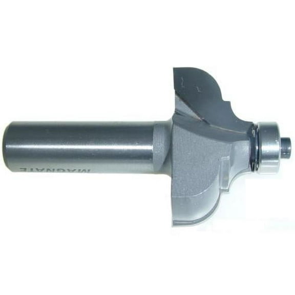 Magnate 3604 Cove & Bead 1/2" Shank Diameter Router Bit - 3/16", 5/16" Radius (Bead, Cove), 3/4" Cutting Height, 1-1/2" Overall Diameter, BR-03 Bearing