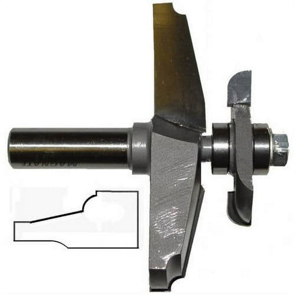 Magnate 3806C Raised Panel Router Bit with Under Cutter 12 Degree Face Cut and Quarter Round Profile; 1-3/8" Reveal ; 3-1/2" Overall Diameter