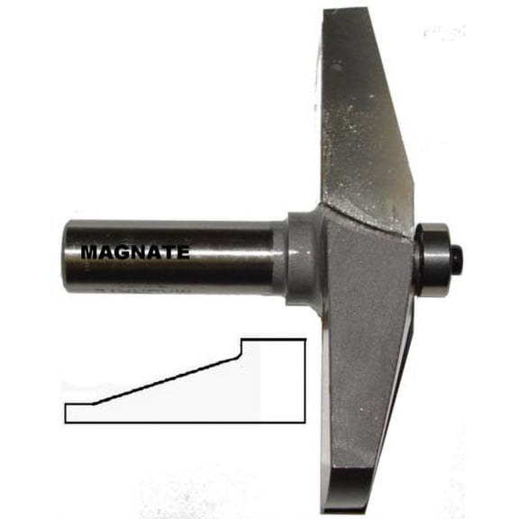 Magnate 3809B Raised Panel Router Bit, 18 Degree Face-Cut - 1-1/2" Reveal , 3-1/2" Overall Diameter, 1/2" Shank Diameter, 1/8" Radius, 1-1/2" Shank Length