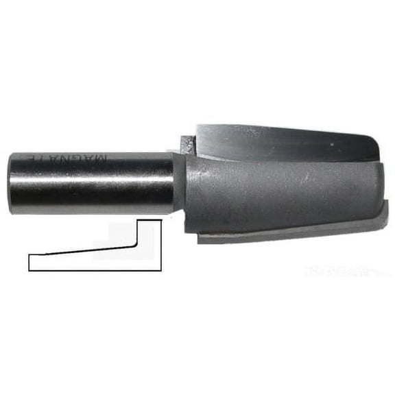 Magnate 3813 Raised Panel Router Bit, Vertical 5 Degree Face-Cut - 1-5/8" Cutting Height, 1/2" Shank Diameter, 1-1/8" Overall Diameter, 1/8" Radius, 1-1/2" Shank Length