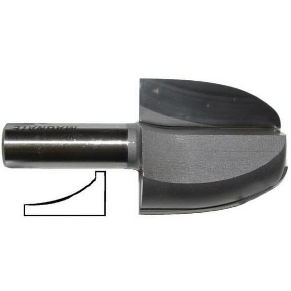 Magnate 3817 Raised Panel Router Bit, Vertical Convex - 1-5/8" Cutting Height, 1/2" Shank Diameter, 1-1/8" Overall Diameter, 1-1/2" Shank Length