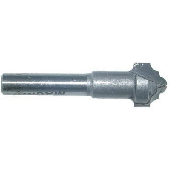 Magnate 3931 Classic Plunge Cutting Router Bit — 3/32" Radius; 1/2" Cutting Diameter; 1/4" Shank Diameter; 3/8" Cutting Height; 1-1/4" Shank Length