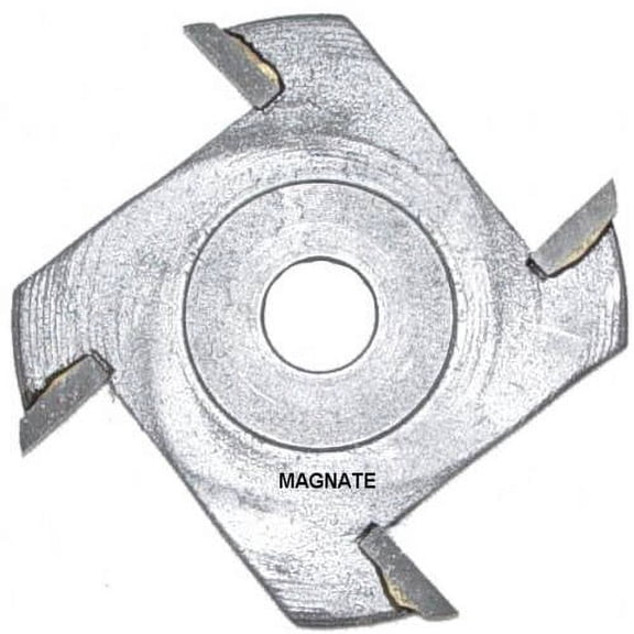 Magnate 4201 Slotting Cutter Router Bits — 5/16" Bore — 5/64" Kerf; four Wing; 5/16" Bore; 1/2" Cutting Depth; 1-7/8" Overall Diameter