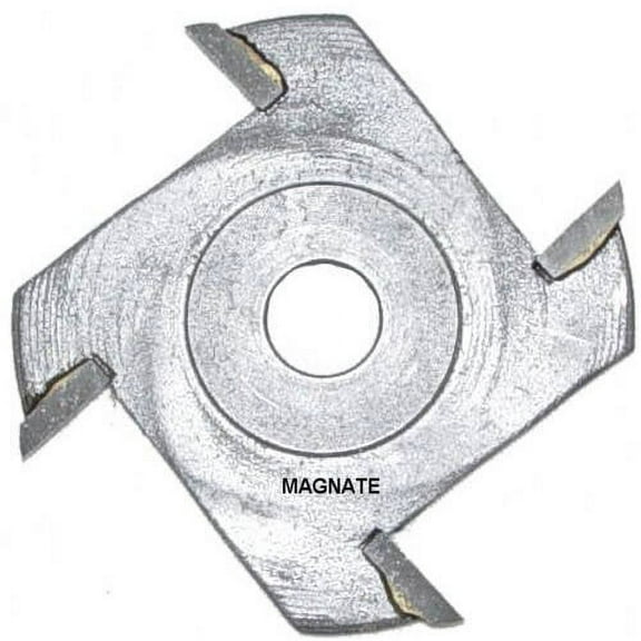 Magnate 4202 Slotting Cutter Router Bits — 5/16" Bore — 3/32" Kerf; four Wing; 5/16" Bore; 1/2" Cutting Depth; 1-7/8" Overall Diameter