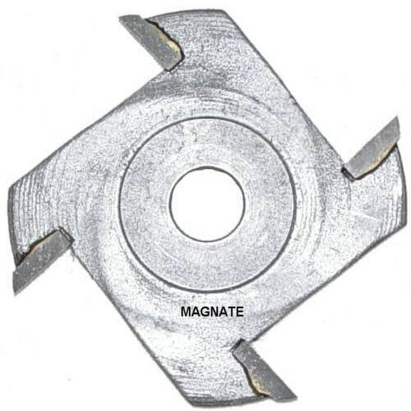 Magnate 4207 Slotting Cutter Router Bits — 5/16" Bore — 3/16" Kerf; four Wing; 5/16" Bore; 1/2" Cutting Depth; 1-7/8" Overall Diameter