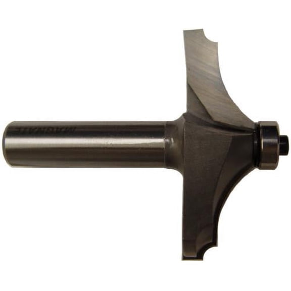 Magnate 4606 Table Top Edge Router Bit, Thumb Nail With Bead - 1" Cutting Depth, 3/4" Cutting Height, 2" Shank Length, 2-1/2" Overall Diameter