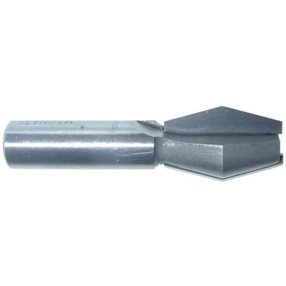 Magnate 5401 14 Degree Butterfly Spline Router Bit - 3/4" Cutting Diameter, 1-1/8" Cutting Height, 1/2" Shank Diameter, 2-5/8" Overall Length