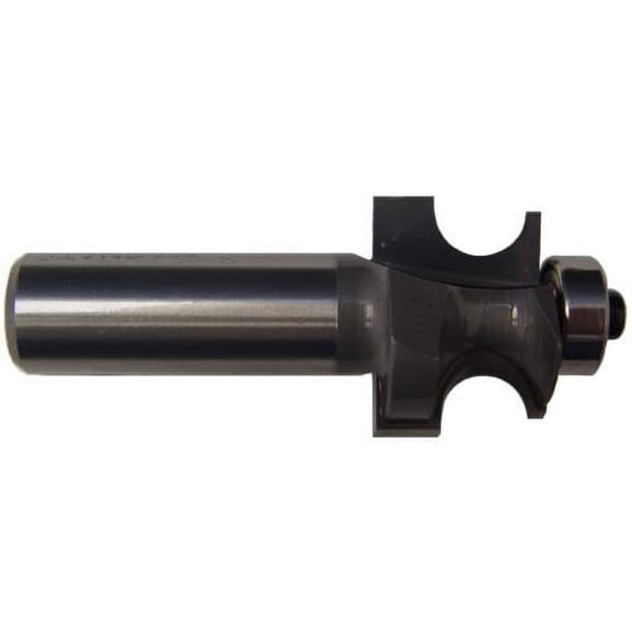 Magnate 5804 Edge Beading Router Bit - 3/8" Bead Diameter, 11/16" Cutting Length, 3/16" Radius, 1" Overall Diameter, BR-03 Bearing