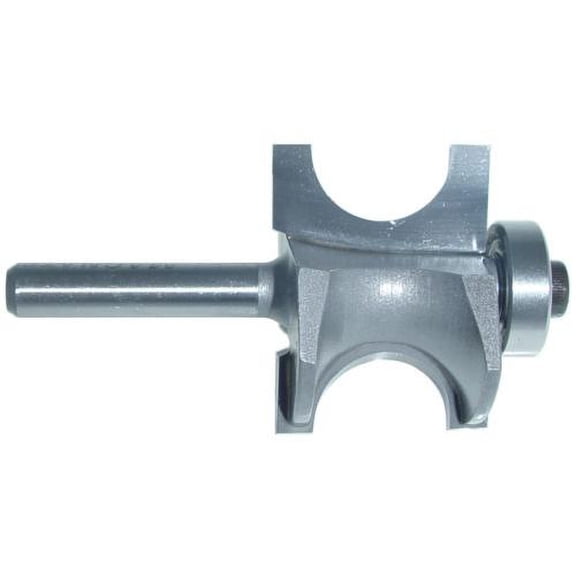 Magnate 5814 Bull Nose (Half Round) Router Bit With Bearing - 5/8" Bead Diameter, 5/16" Radius, 1-1/4" Shank Length, 1-5/16" Overall Diameter, BR-05 Bearing