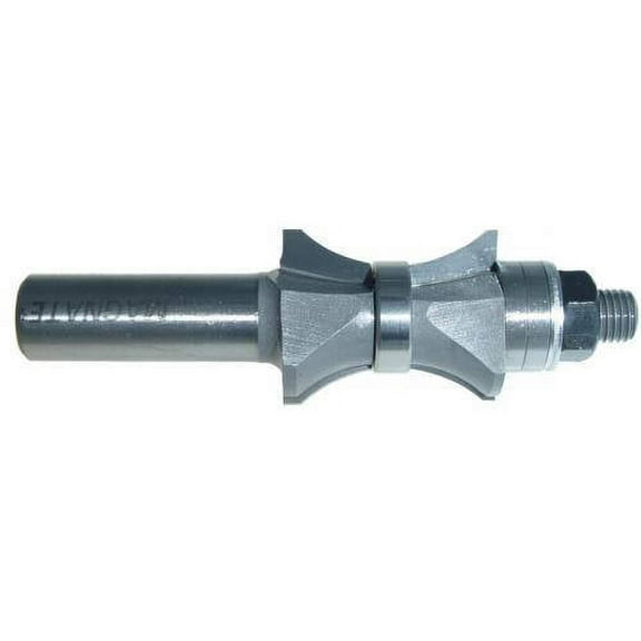 Magnate 5864 Finger Nail with Center Bearing Router Bit  1" Profile Height; 3/16" Cutting Depth; 1/2" Shank Diameter; 1" Overall Diameter; 3/4" Radius; 1-1/2" Shank Length