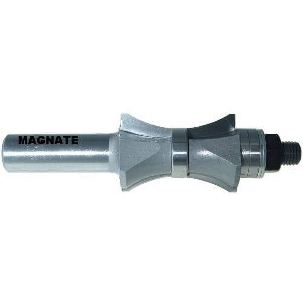 Magnate 5865 Finger Nail with Center Bearing Router Bit — 1-1/4" Profile Height; 3/16" Cutting Depth; 1/2" Shank Diameter; 1" Overall Diameter; 1" Radius; 1-1/2" Shank Length