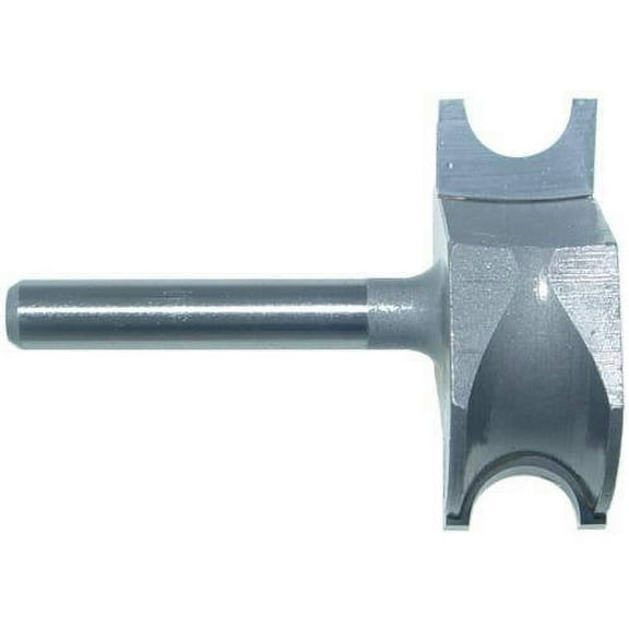 Magnate 6012B Boat Planking Carbide Tipped Router Bit Bead Profile; 3/16" Radius; 1/4" Shank Diameter; 5/8" Cutting Length; 1-1/2" Overall Diameter; 2 Flute