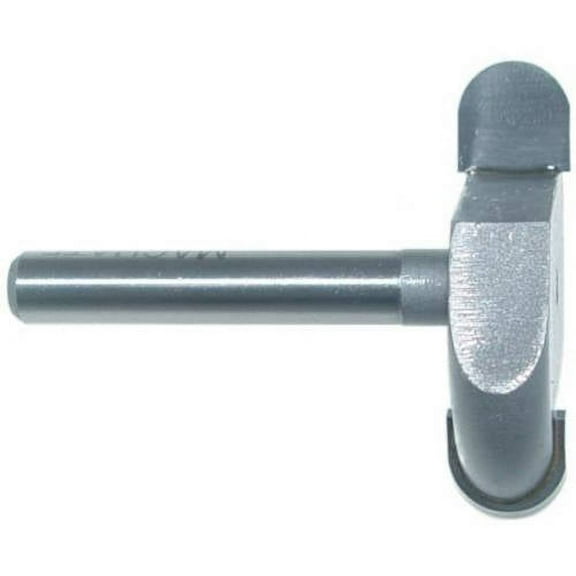 Magnate 6012F Boat Planking Carbide Tipped Router Bit Flute Profile; 3/16" Radius; 1/4" Shank Diameter; 3/8" Cutting Length; 1-1/2" Overall Diameter; 2 Flute