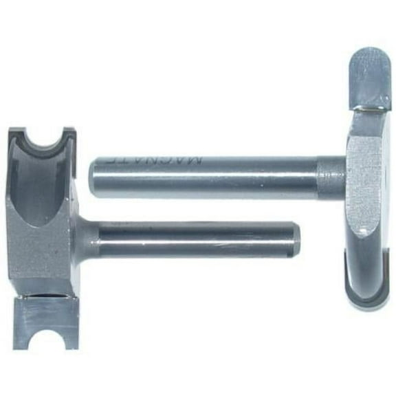 Magnate 6013B Boat Planking Router Bit - Bead Profile, 5/32" Radius, 1/4" Shank Diameter, 9/16" Cutting Length, 1-1/2" Overall Diameter