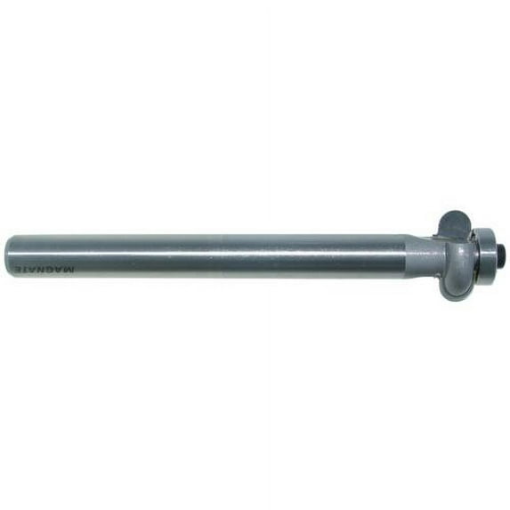Magnate 6054 Fluting Extended Shank Router Bit - 3/8" Flute Height, 1/2" Shank Diameter, 5" Shank Length, 3/16" Radius, BR-05 Bearing