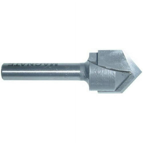 Magnate 703 V-Grooving Router Bit — 90 Degree; 5/8" Cutting Diameter; 1/4" Shank Diameter; 5/8" Cutting Length; 1-1/4" Shank Length