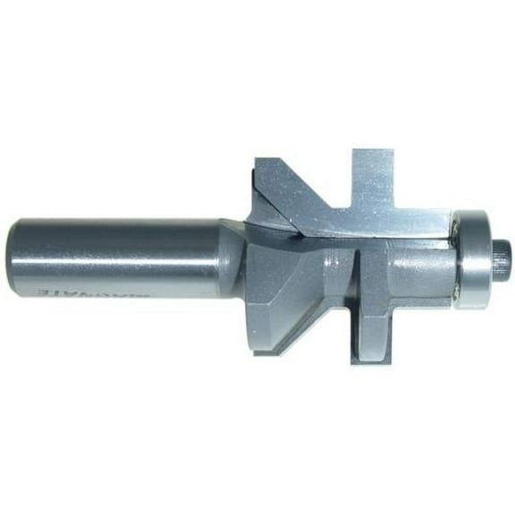 Magnate 7103B V-Matching Tongue & Groove Router Bit - Groove Profile, 1" to 1-1/4" Material Thickness, 1-7/16" Overall Diameter