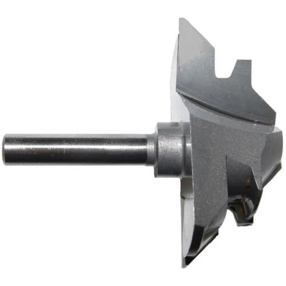 Magnate 7203 45 Corner Lock Mitre Router Bit - 7/8" Cutting Length, 1/4" Shank Diameter, 2" Cutting Diameter, 1-1/4" Shank Length