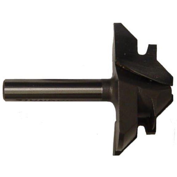 Magnate 7204 45 Corner Lock Mitre Router Bit - 5/8" Cutting Length, 1/4" Shank Diameter, 1-1/2" Cutting Diameter, 1-1/4" Shank Length