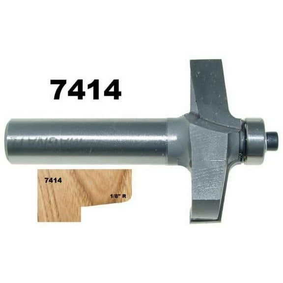 Magnate 7414 Door Lip ( Finger Pull ) Router Bit - 1-3/4" Overall Diameter, 9/16" Cutting Length, 1/2" Small Diameter, 1/8" Radius