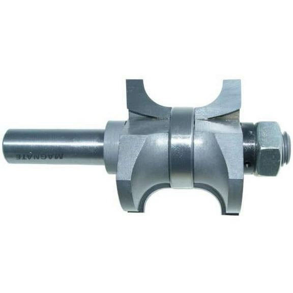 Magnate 7703 Double Round Over Router Bits 3/8" Radius; 1/2" Shank Diameter; 1-1/2" Cutting Length; 1-7/8" Overall Diameter; 1-1/2" Shank Length
