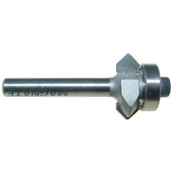 Magnate 771 Side V-Grooving Router Bit - 90 Degree, 1/4" Cutting Height, 1/4" Shank Diameter, 1-1/2" Shank Length, 7/8" Overall Diameter