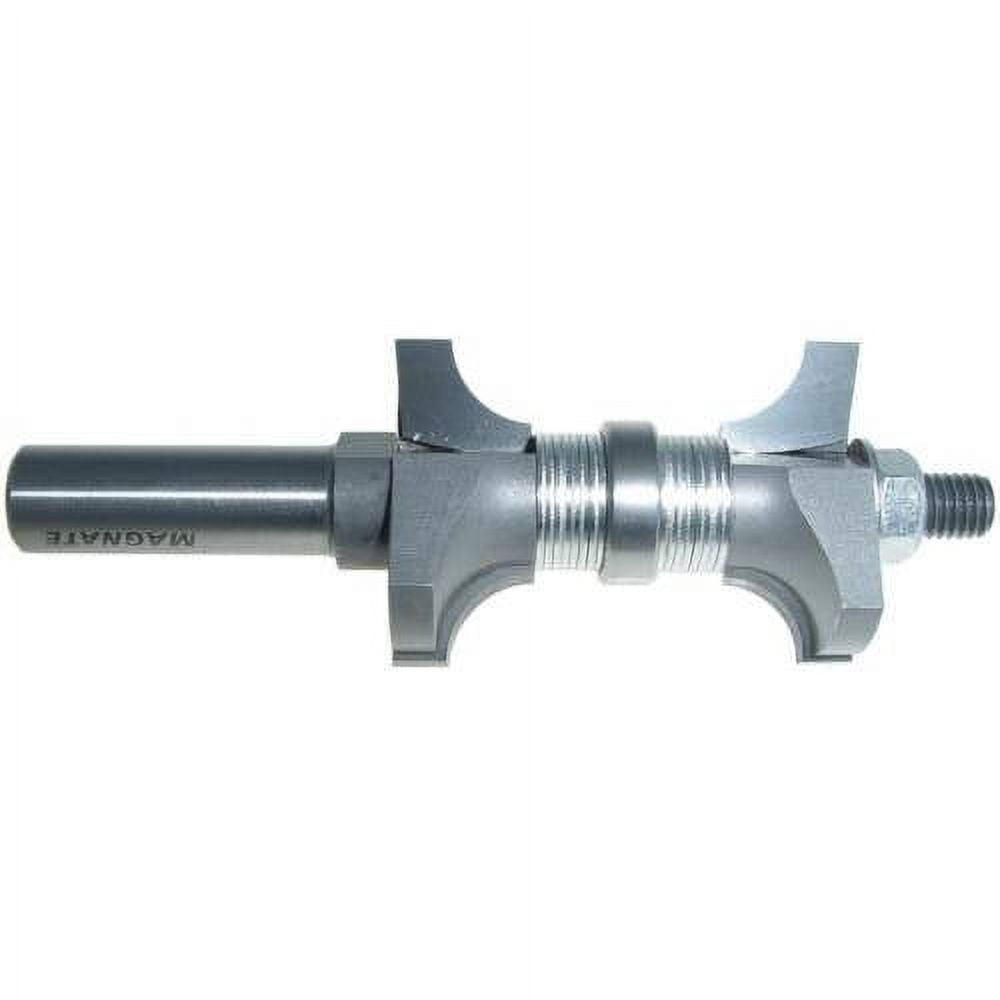 Magnate 7734 Adjustable Double Round Over Router Bits — 3/8" Radius; 1/2" Shank Diameter; 1-5/8" Cutting Length; 1-1/2" Overall Diameter; 1-1/2" Shank Length