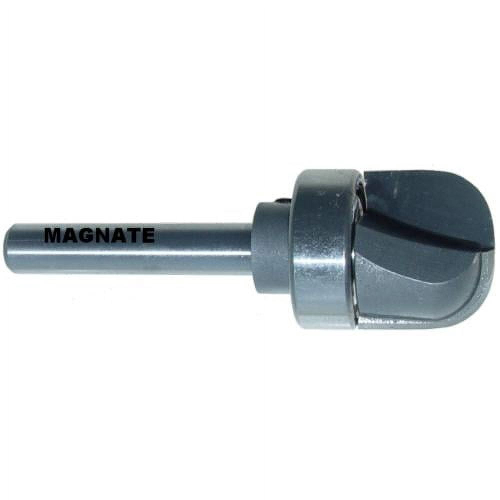 Magnate 7821 Bowl & Tray Plunge Router Bit with Top Bearing - 3/4" Cutting Diameter, 5/8" Cutting Height, 1/4" Shank Diameter, 1-3/4" Shank Length, BR-08 Bearing