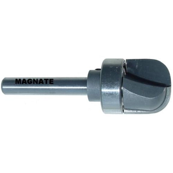 Magnate 7821 Bowl & Tray Plunge Router Bit with Top Bearing - 3/4" Cutting Diameter, 5/8" Cutting Height, 1/4" Shank Diameter, 1-3/4" Shank Length, BR-08 Bearing