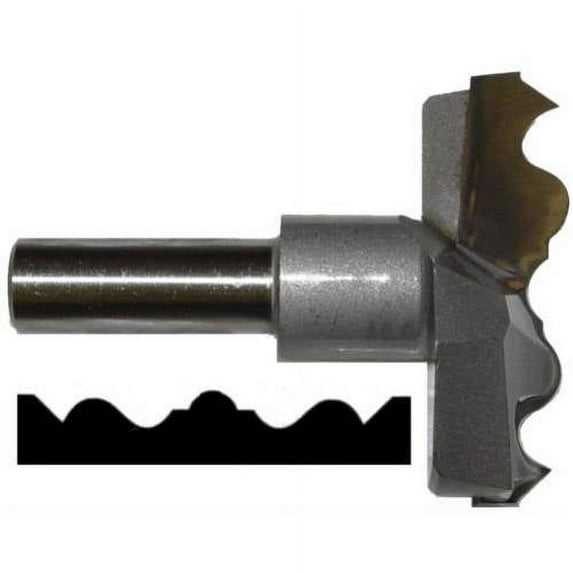 Magnate 8020 Rosette Carbide Tipped Cutter — 2-1/8" Cutting Diameter; 1/2" Shank Diameter; 3/4" Cutting Height; 1-1/2" Shank Length; 2 Flute