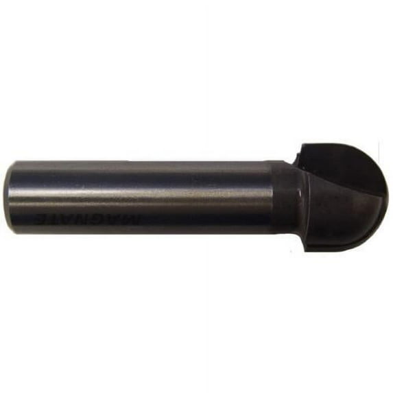 Magnate 805 Core Box 2 Flute Carbide Tipped Router Bit — 3/4" Cutting Diameter; 1/2" Shank Diameter; 5/8" Cutting Length; 3/8" Radius; 1-1/2" Shank Length