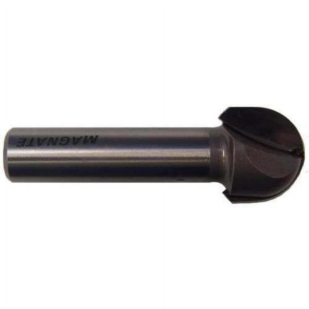 Magnate 806 Core Box 2 Flute Carbide Tipped Router Bit — 7/8" Cutting Diameter; 1/2" Shank Diameter; 3/4" Cutting Length; 7/16" Radius; 1-1/2" Shank Length