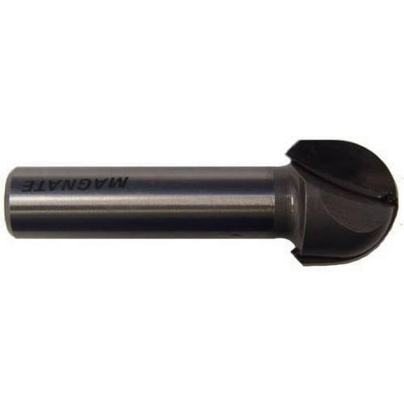 Magnate 806 Core Box 2 Flute Carbide Tipped Router Bit 7/8" Cutting Diameter; 1/2" Shank Diameter; 3/4" Cutting Length; 7/16" Radius; 1-1/2" Shank Length