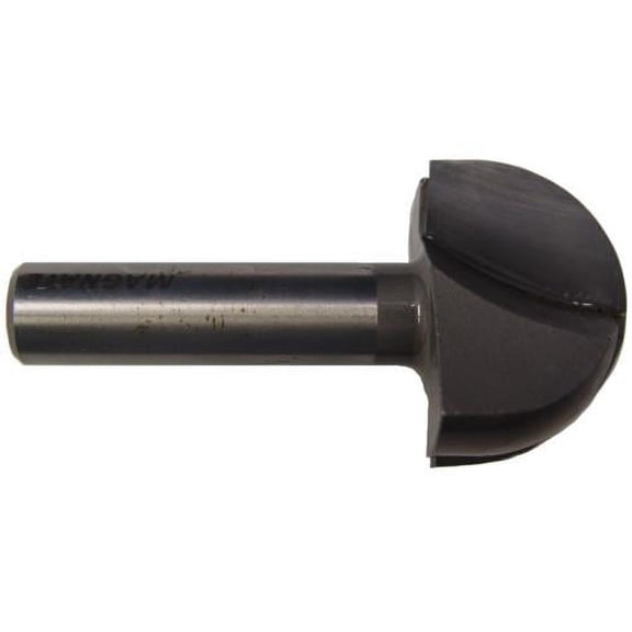 Magnate 810 Core Box Router Bit - 1-1/2" Cutting Diameter, 1/2" Shank Diameter, 1" Cutting Length, 3/4" Radius, 2" Shank Length