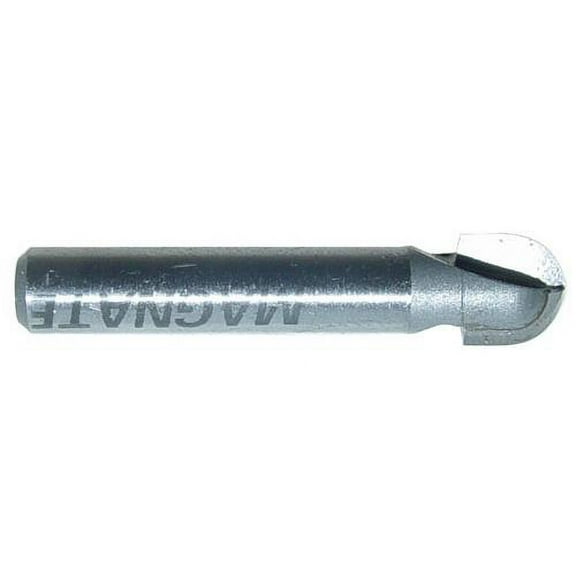 Magnate 811 Core Box Router Bit - 5/16" Cutting Diameter, 1/4" Shank Diameter, 5/16" Cutting Length, 5/32" Radius, 1-1/4" Shank Length