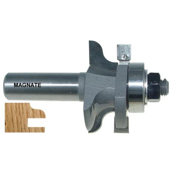 Magnate 9003S Stile or Rail Router Bit, 15/16" Cutting Height for 3/4" to 7/8" Material - Traditional Profile, Stile Cut, BR-06 Bearing