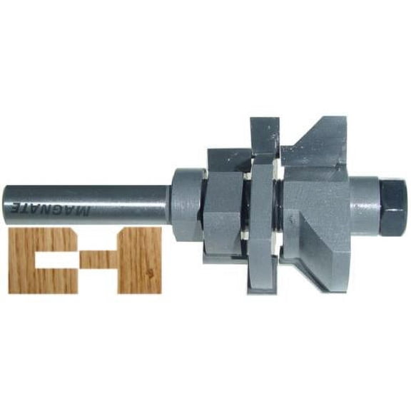 Magnate 9006 Reversible Stile & Rail Router Bit - V-Groove Profile, 3/4" Cutting Height, BR-06 Bearing